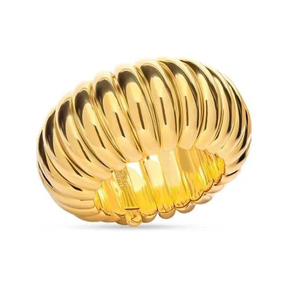 Balenciaga o1s1rm1225 Size: S / Rib Bracelet in Gold Size ONE SIZE - 1 Preview