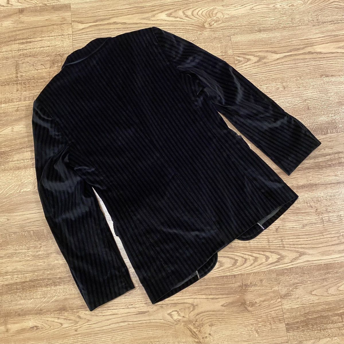 Designer Dolce & Gabbana Velour Striped Blazer x Vintage x Luxury Size 48S - 4 Thumbnail