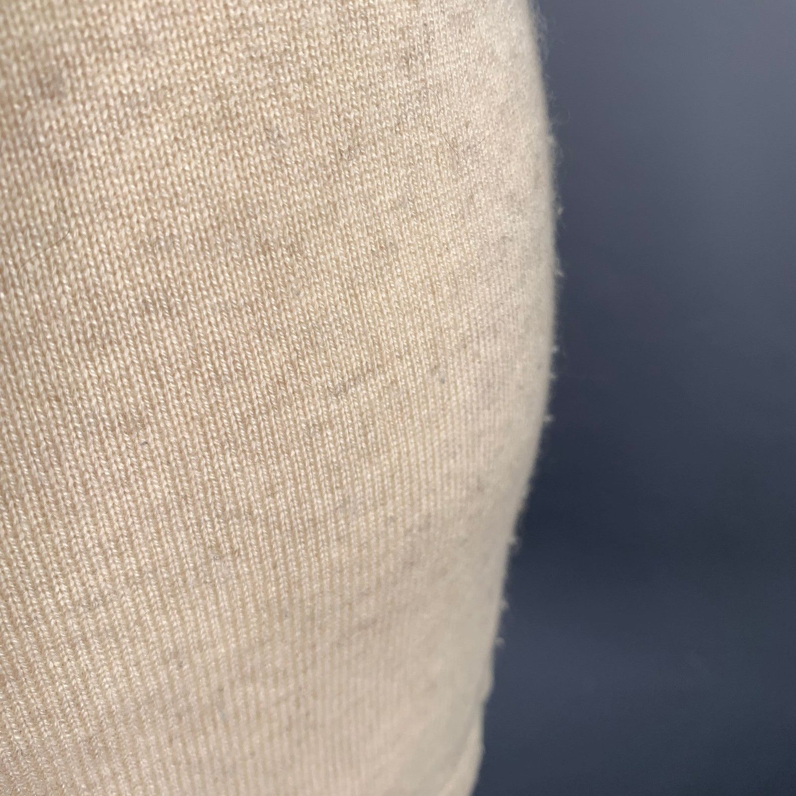 Tse TSE Size M Beige Oatmeal Cashmere Silk Short Sleeve Pullover Size M / US 6-8 / IT 42-44 - 4 Thumbnail