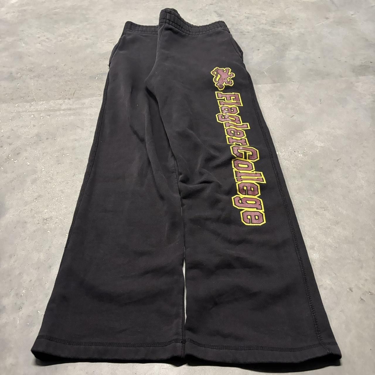 Japanese Brand × Vintage Crazy Vintage Y2K/2000s Baggy Black College Streetwear Essential Sweatpants! Size US 34 / EU 50 - 3 Thumbnail