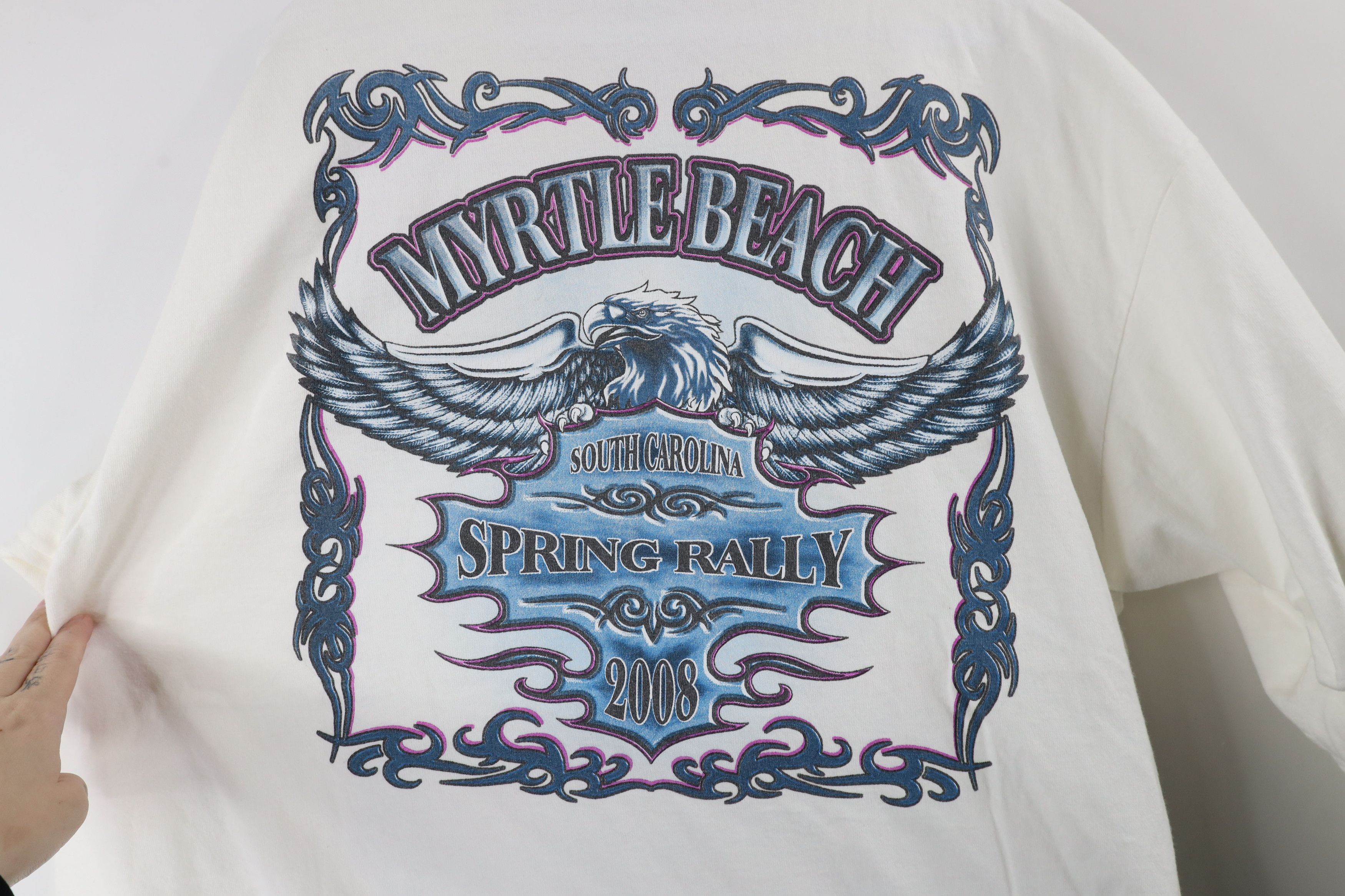Vintage Vintage Streetwear Motorcycle Eagle Long Sleeve T-Shirt Size US XL / EU 56 / 4 - 11 Thumbnail