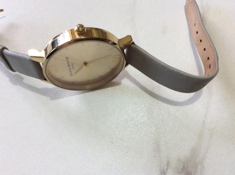Designer Olivia ladies grey leather strap watch Size ONE SIZE - 6 Thumbnail