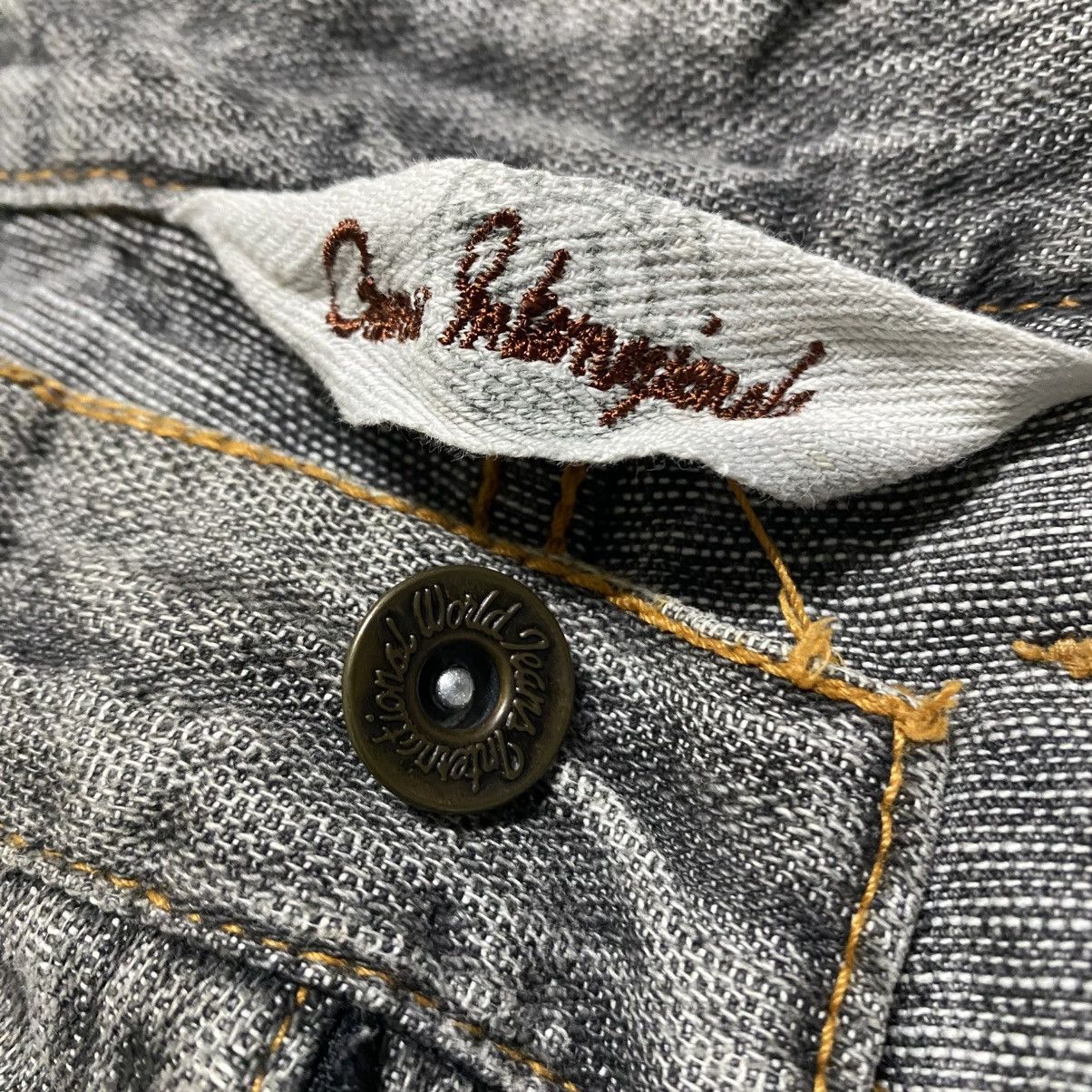 Japanese Brand GUMU INTERNATIONAL Studded Distressed Denim Flare Jeans Size US 31 - 17 Thumbnail