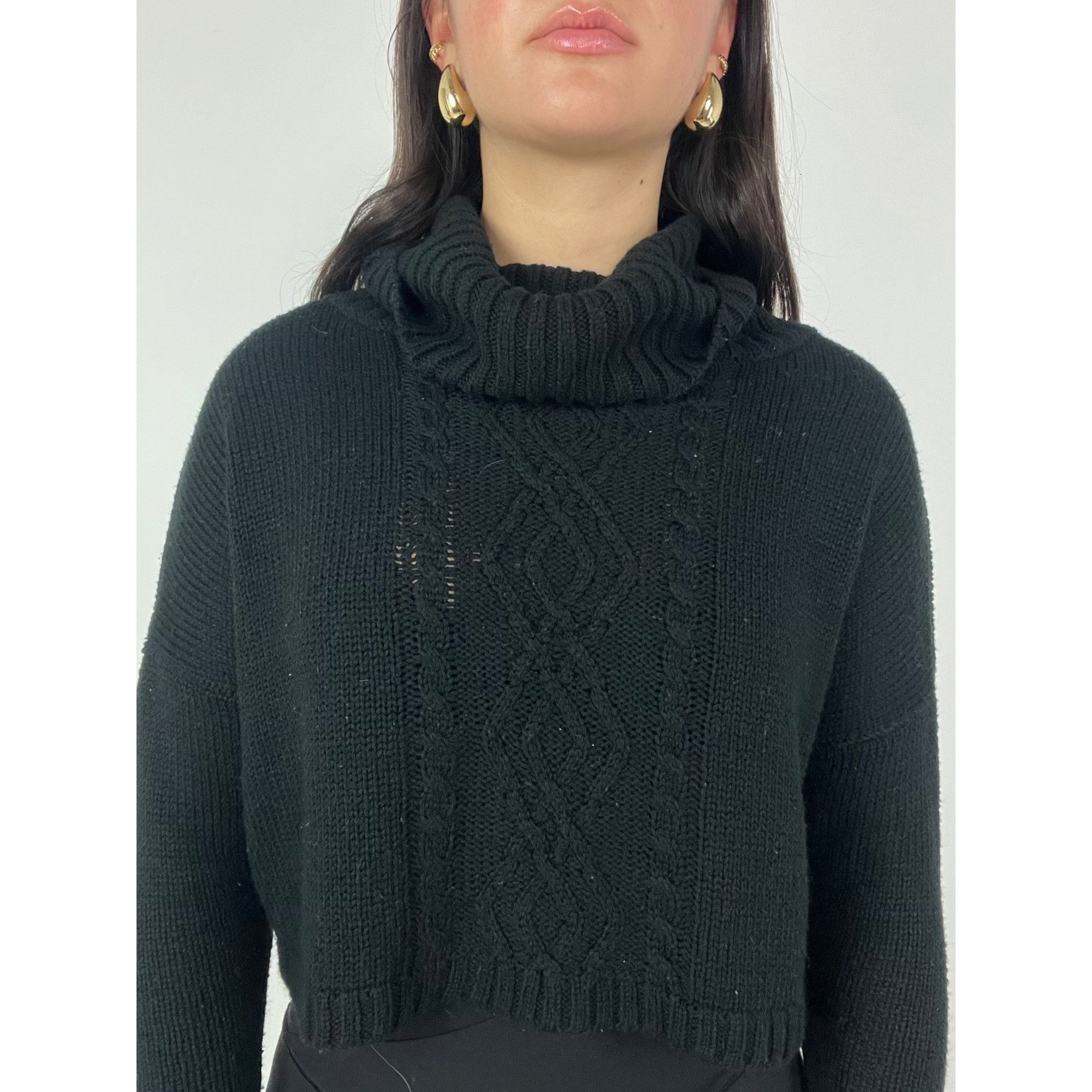 Other XS Black Cropped Turtleneck Size XS / US 0-2 / IT 36-38 - 1 Thumbnail