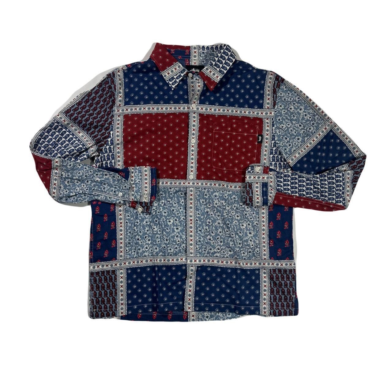 Stussy Paisley Patchwork LS Shirt Size US M / EU 48-50 / 2 - 1 Thumbnail