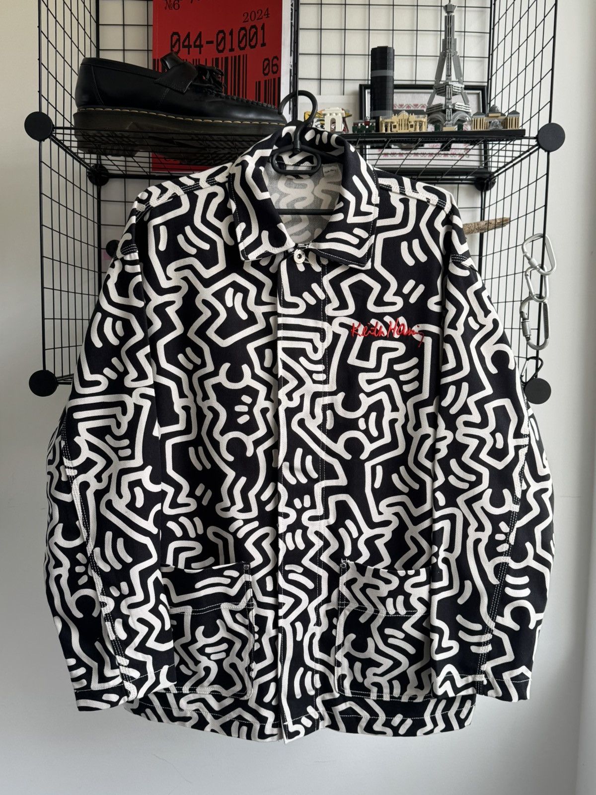 H&M × Keith Haring H&M Keith Haring Twill All Print White Black Jacket Size US M / EU 48-50 / 2 - 1 Thumbnail