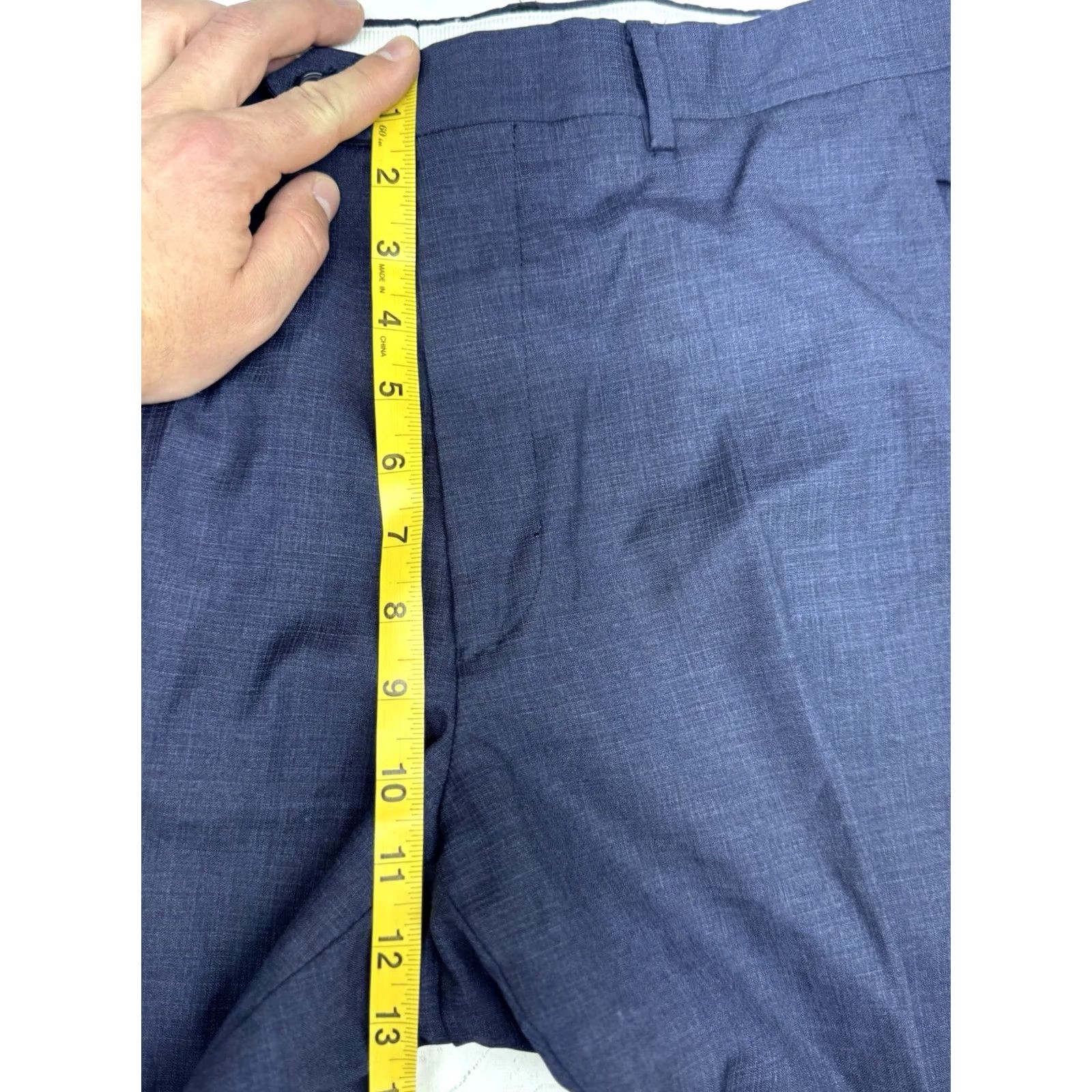 Vintage Santorelli Romeo Pants Mens Blue 34x29.5 100% Wool Flat Front Italy Trousers Size US 34 / EU 50 - 7 Thumbnail