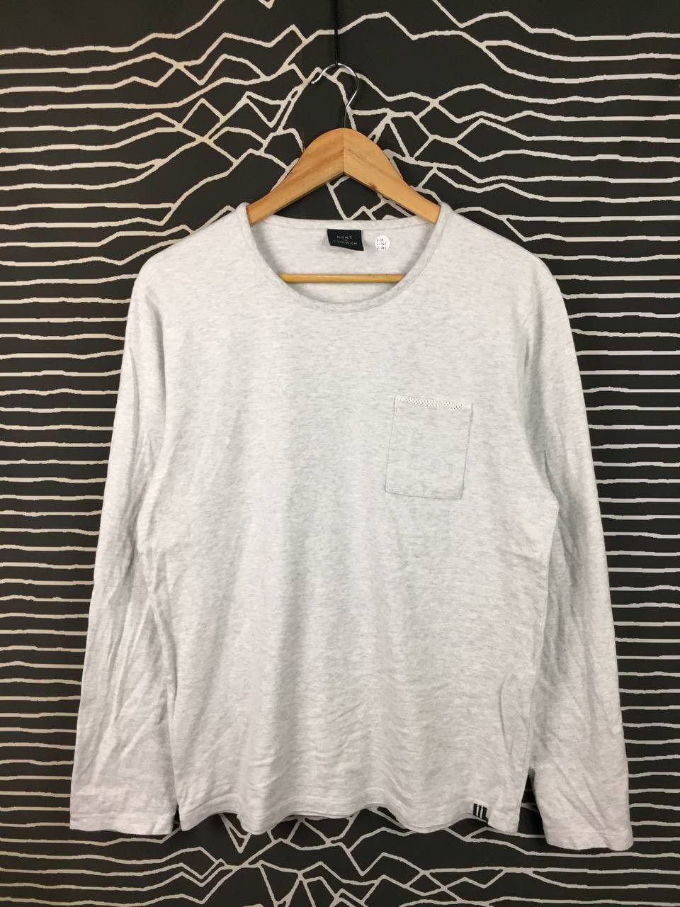 Kent & Curwen Kent & Curwen Heather Grey Long Sleeve Pocket Tee Size US M / EU 48-50 / 2 - 1 Thumbnail