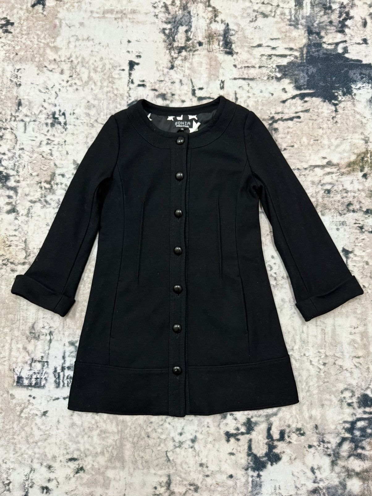 Designer × Sonia Rykiel Sonia Rykiel Knit Black Cardigan Button Up Jacket Size S / US 4 / IT 40 - 3 Thumbnail