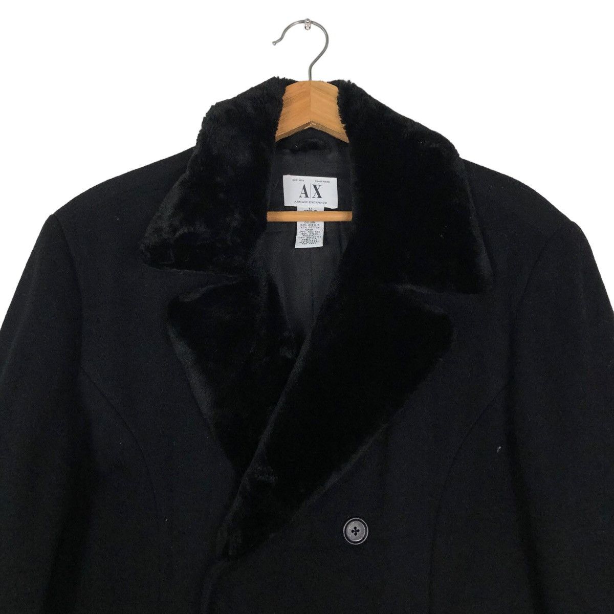 Japanese Brand 🔥Double Breast Mink Fur Jacket Armani Exchange Rich Black Size US M / EU 48-50 / 2 - 3 Thumbnail