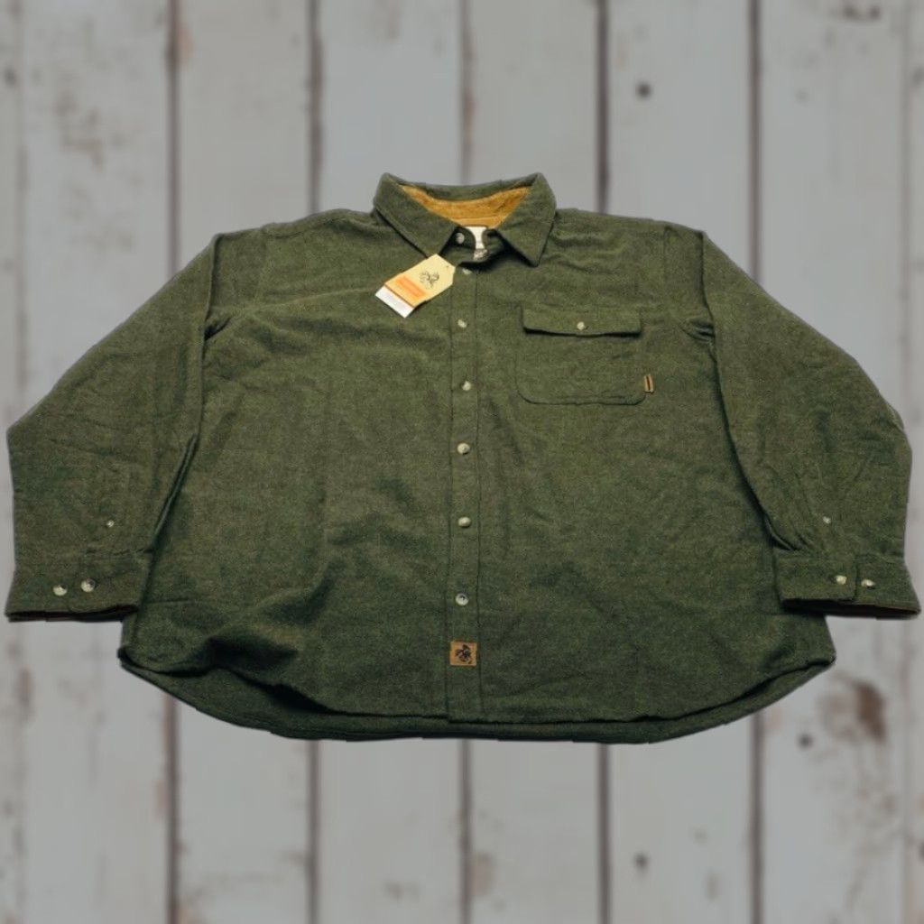 Vintage LEGENDARY WHITETAILS Buck Camp Flannel Chamois Shirt Mens XL Green NWT 8022 Buck Camp Flannel Chamois Shirt Mens XL Green NEW 8022 Size US XL / EU 56 / 4 - 1 Thumbnail