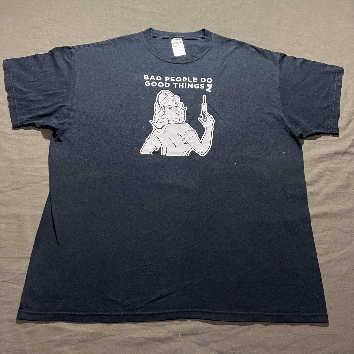 Vintage Y2K BAD PEOPLE DO GOOD THINGS 2 Nurse Humor Funny Graphic2XL Size US XXL / EU 58 / 5 - 2 Thumbnail