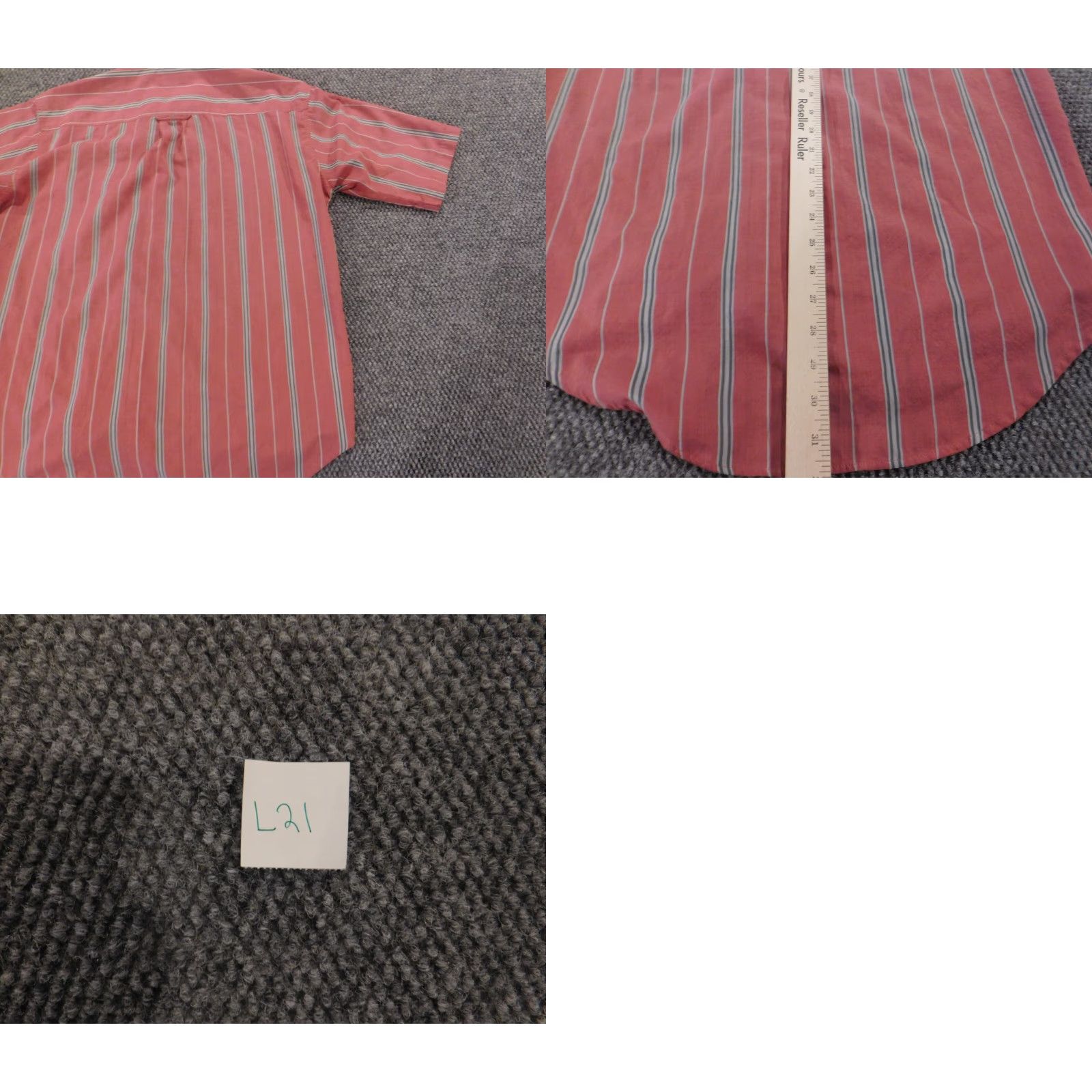 Levi's Vintage Levi's Mens Shirt Medium Red Silver Label Button Down Striped 80s Retro Knit Cotton Polyester Long Sleeve Collared Button-Up Mens Shirt Size US M / EU 48-50 / 2 - 9 Thumbnail
