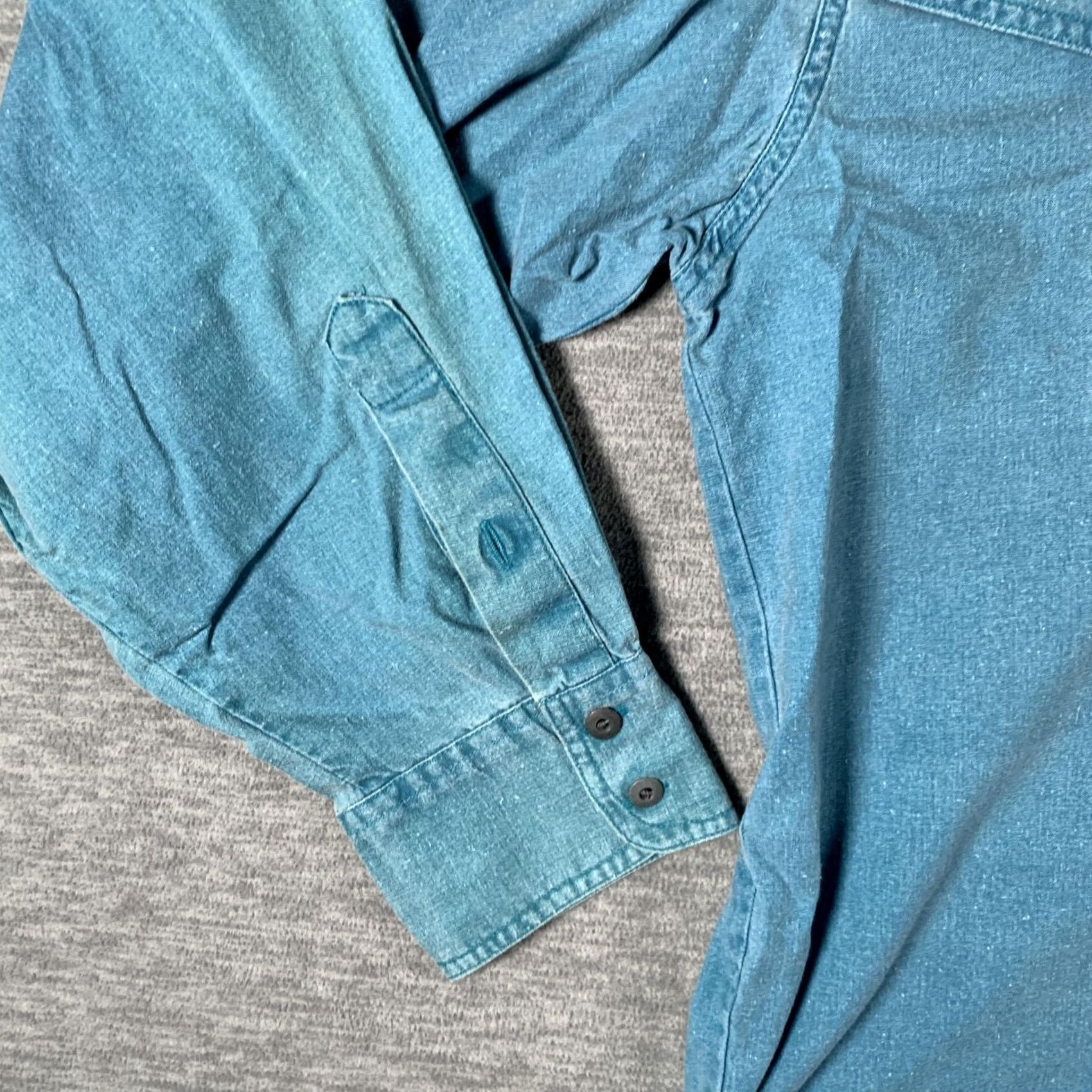 Denime Silver Spur Shirt Mens XL Blue Denim Long Sleeve Western Button Front Casual Size US XL / EU 56 / 4 - 5 Thumbnail