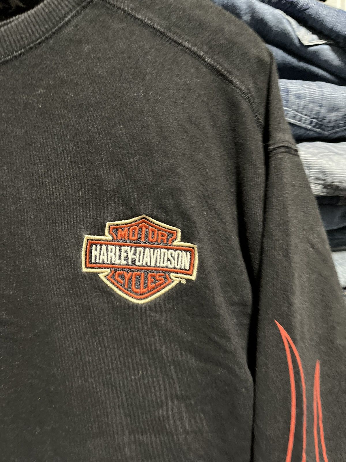 Harley Davidson × JNCO × Vintage CRAZY Y2K HARLEY DAVIDSON FLAME LOGO LONGSLEEVE TEE SHIRT Size US XL / EU 56 / 4 - 6 Thumbnail