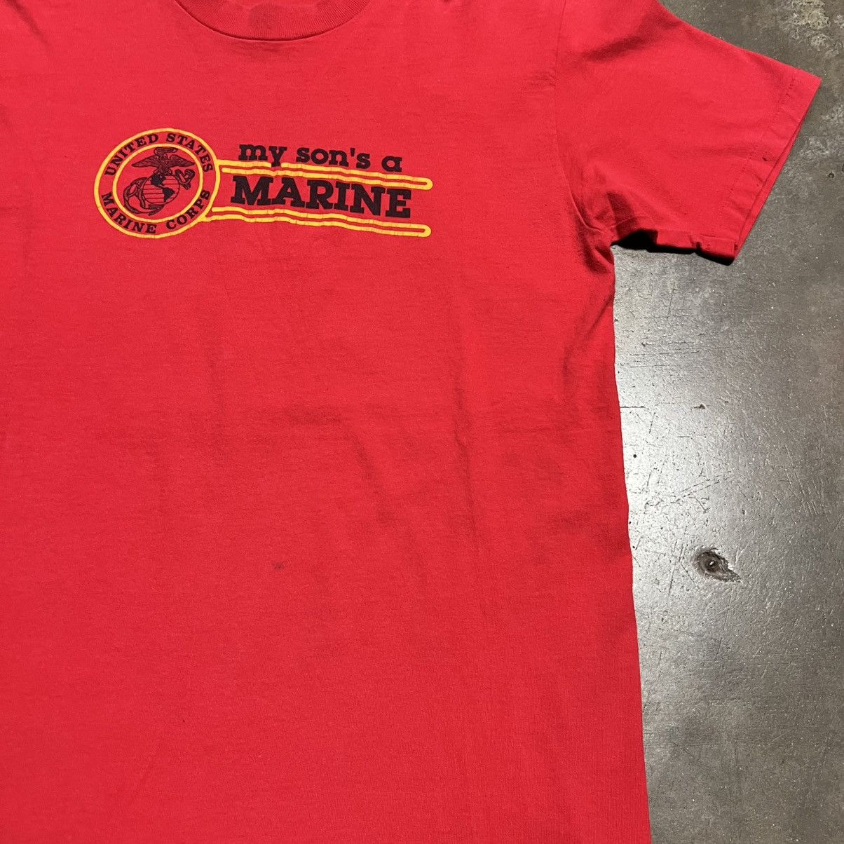 Vintage Vintage 80s USMC Military Marines T shirt Graphic Tee Grunge Size US S / EU 44-46 / 1 - 3 Thumbnail