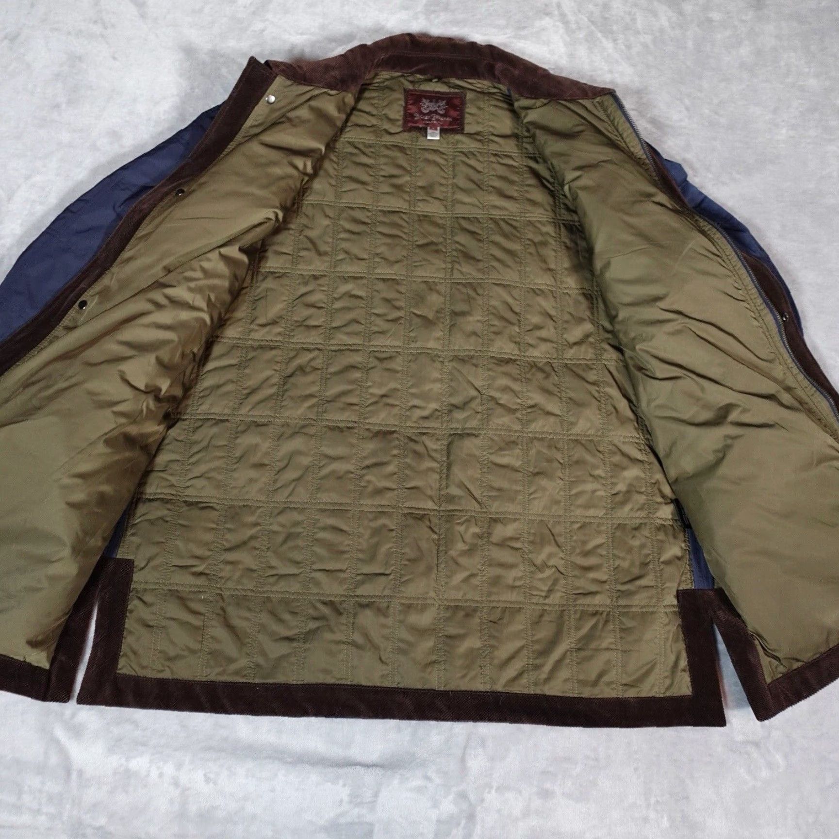 Vintage VINTAGE Hickey Freeman Quilted Corduroy Collar Coat Chore Jacket Mens L Blue Quilted Preppy Jacket Mens L Blue Size US L / EU 52-54 / 3 - 6 Thumbnail