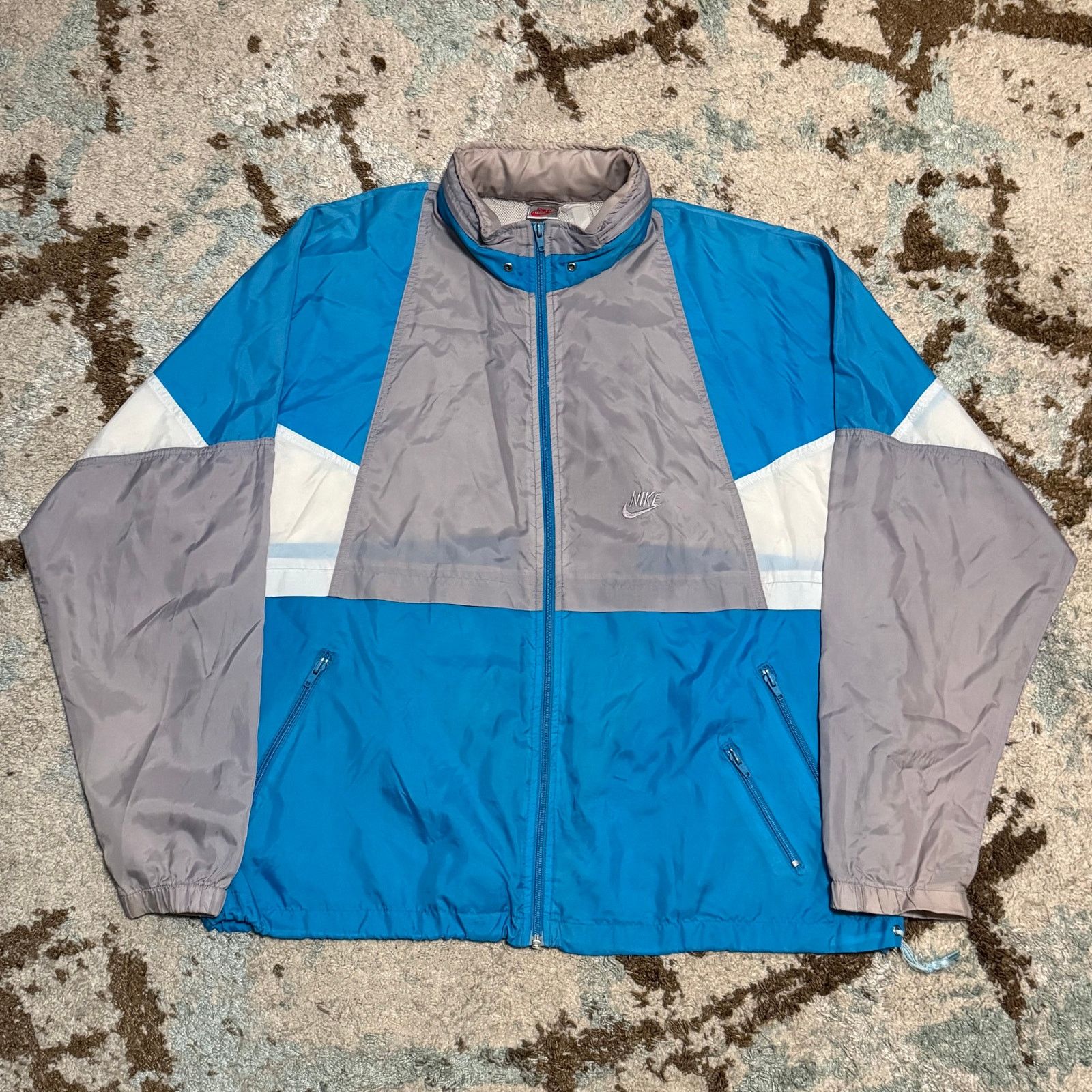 Nike Vintage 90s Nike Windbreaker Track Jacket XL Hidden Hood Size US XL / EU 56 / 4 - 1 Thumbnail