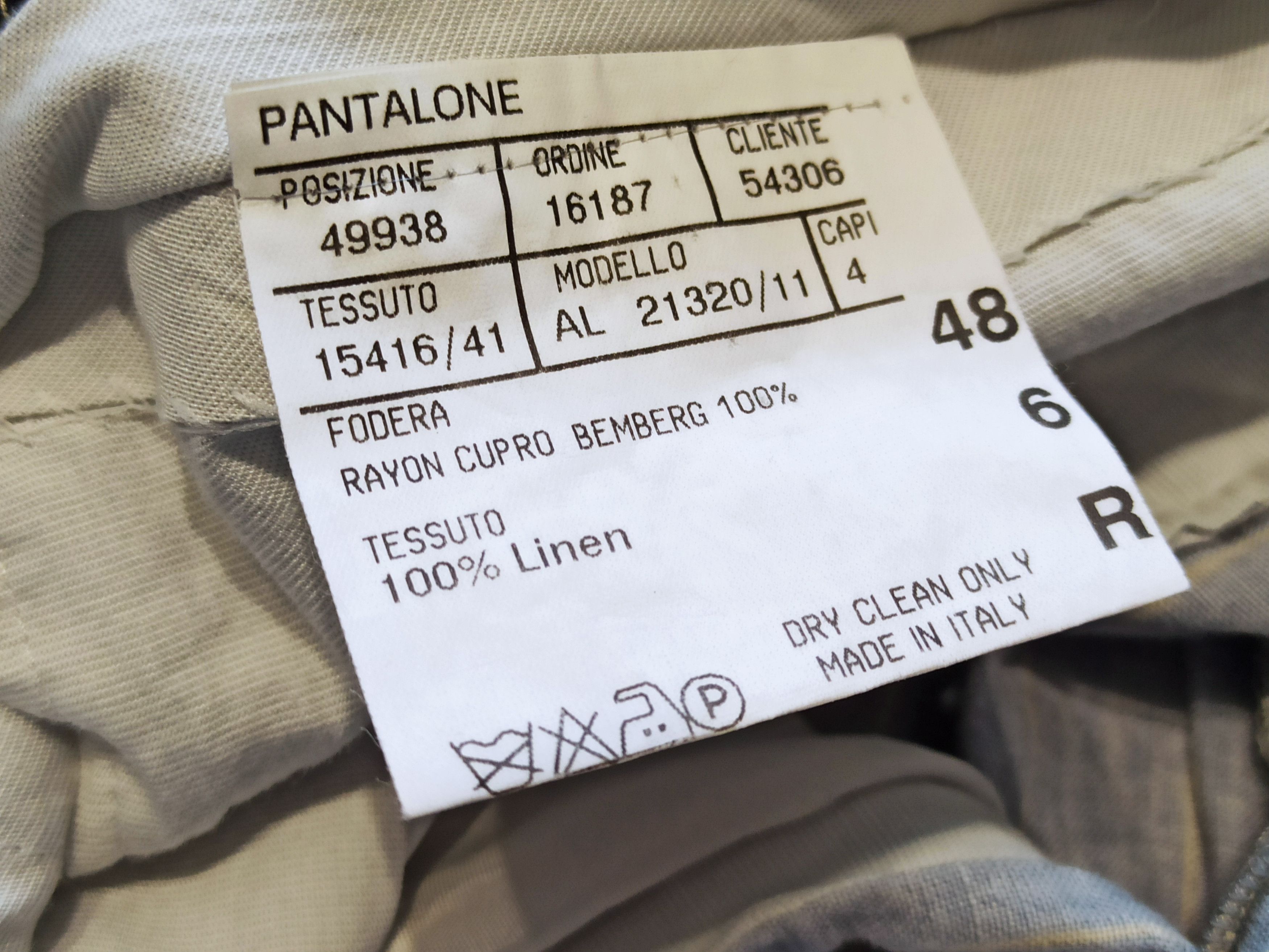 Canali Canali Linen Pinstripe Pants Italy Size US 32 / EU 48 - 5 Thumbnail
