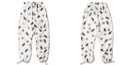 Japanese Brand 21SS Indigo Union Japan White Cartoon Flowers Pants Size US 32 / EU 48 - 2 Thumbnail