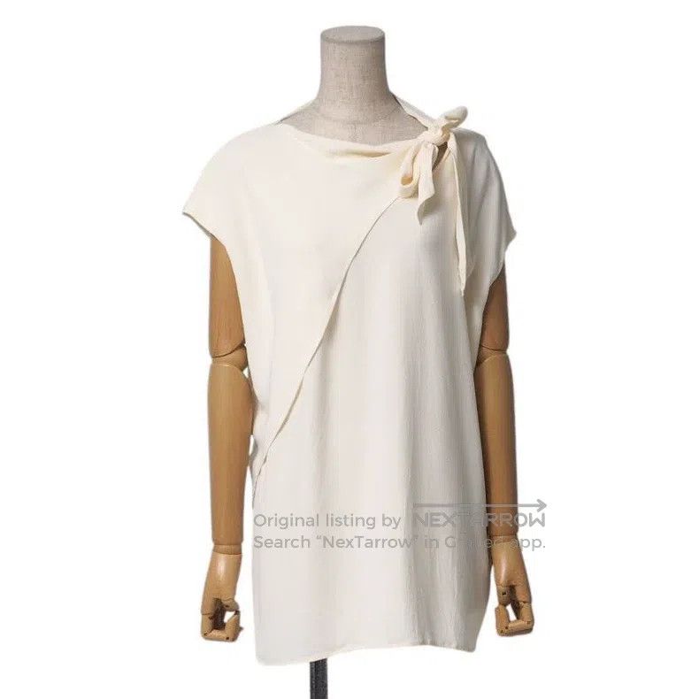 Hermes Hermes Silk Milkshake White Sleeveless Top Size XXS / US 00 / IT 34 - 2 Thumbnail