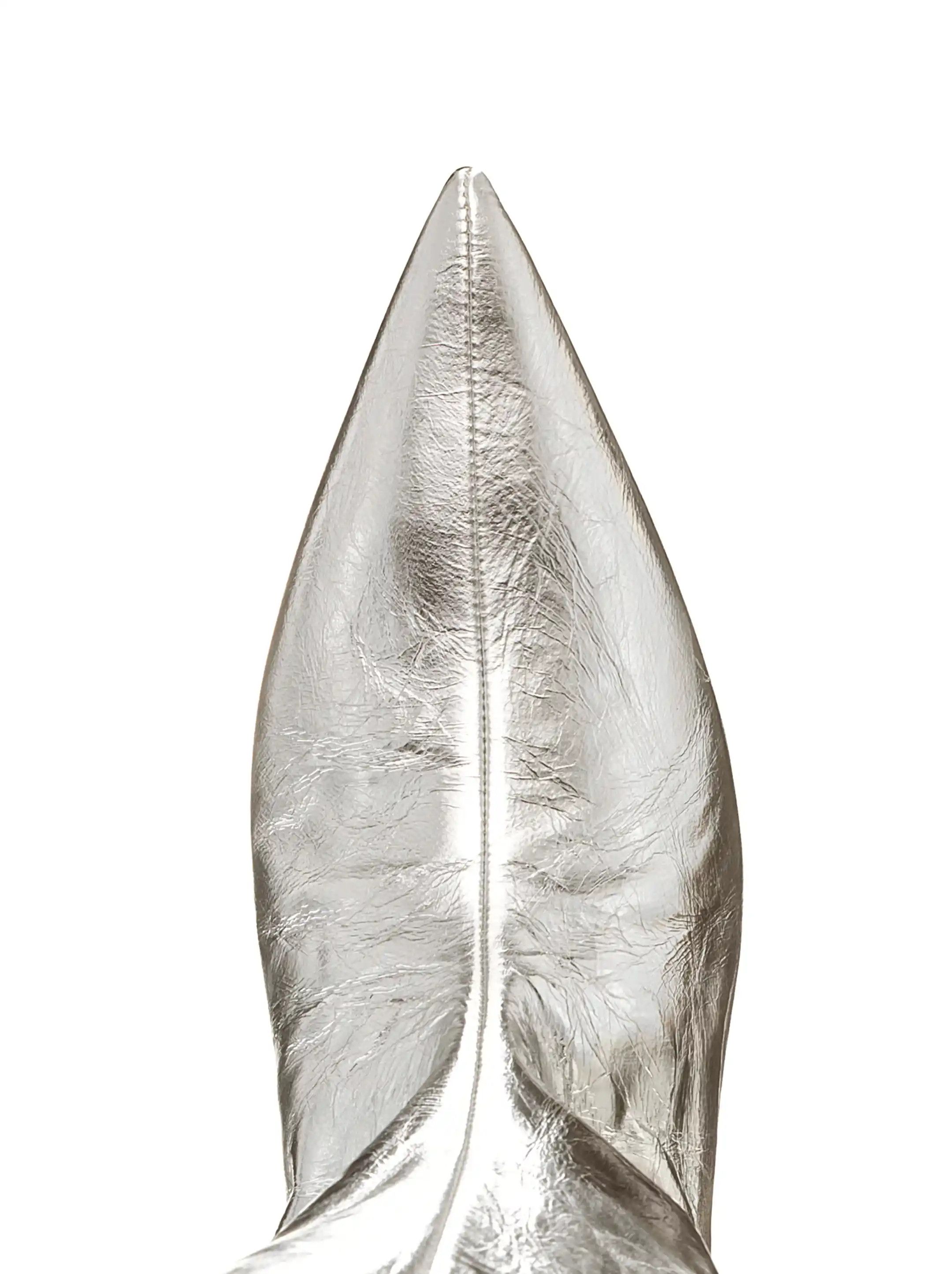 Jil Sander o1loc1c0426 Metallic Finish Ankle Boots in Silver Size US 9 / IT 39 - 5 Thumbnail
