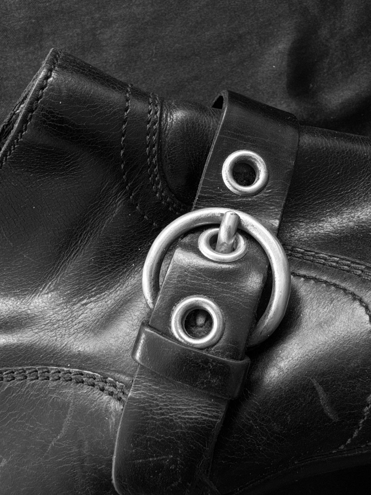 Miu Miu Miu Miu 1999 Black Leather Western-Heel Boots. Size US 6 / IT 36 - 7 Thumbnail