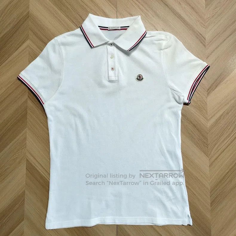 Moncler Moncler White Short Sleeve Polo Shirt. Size US S / EU 44-46 / 1 - 1 Thumbnail