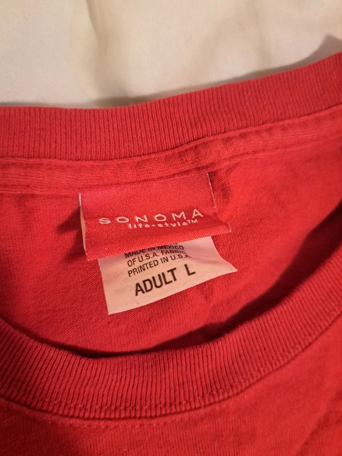 Sonoma Sonoma Men’s T-Shirt Large Red Short Sleeve Casual Comfort Size US L / EU 52-54 / 3 - 5 Thumbnail