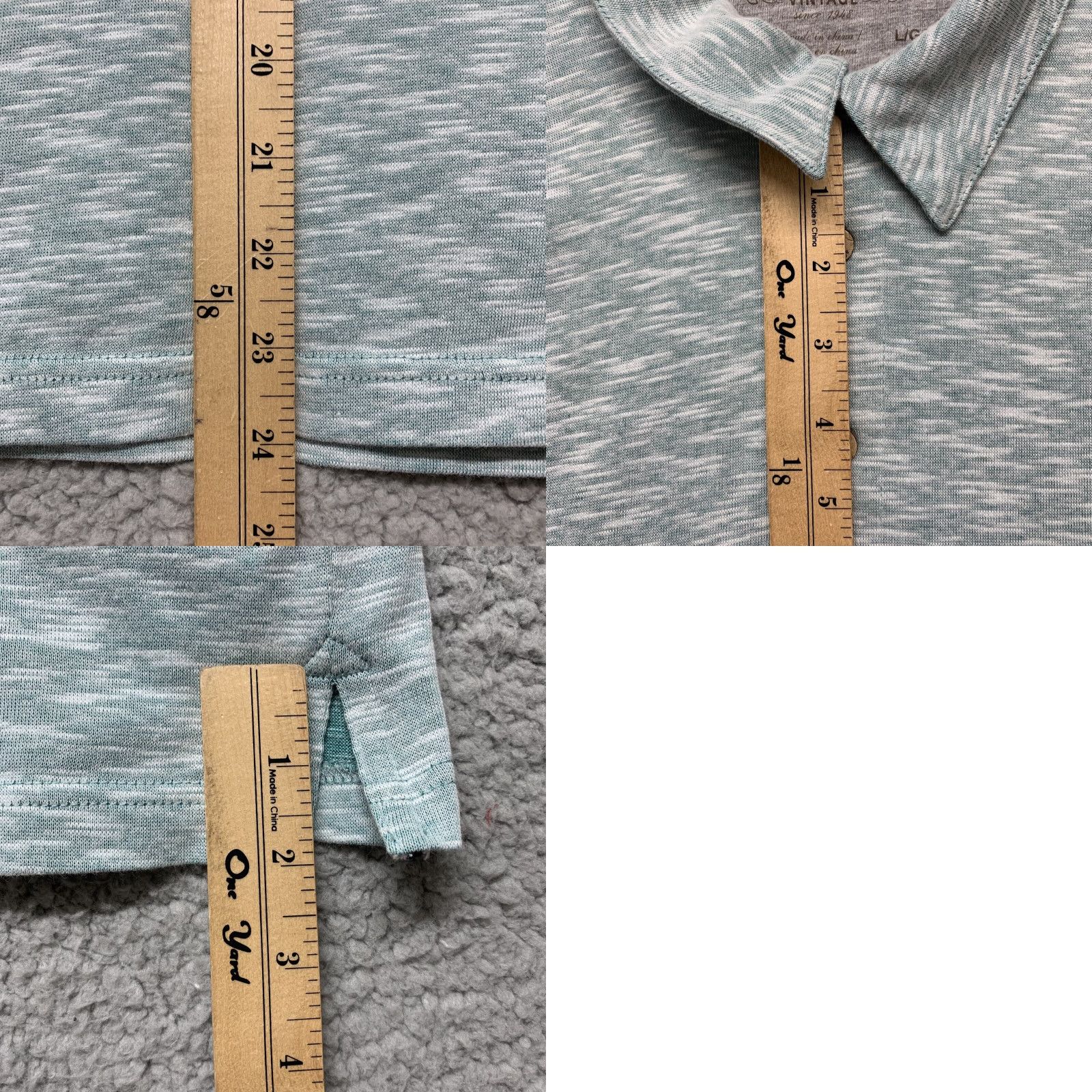 Weatherproof Weatherproof Polo Shirt Mens Pullover Short Sleeve Heather Green L Size US L / EU 52-54 / 3 - 8 Thumbnail