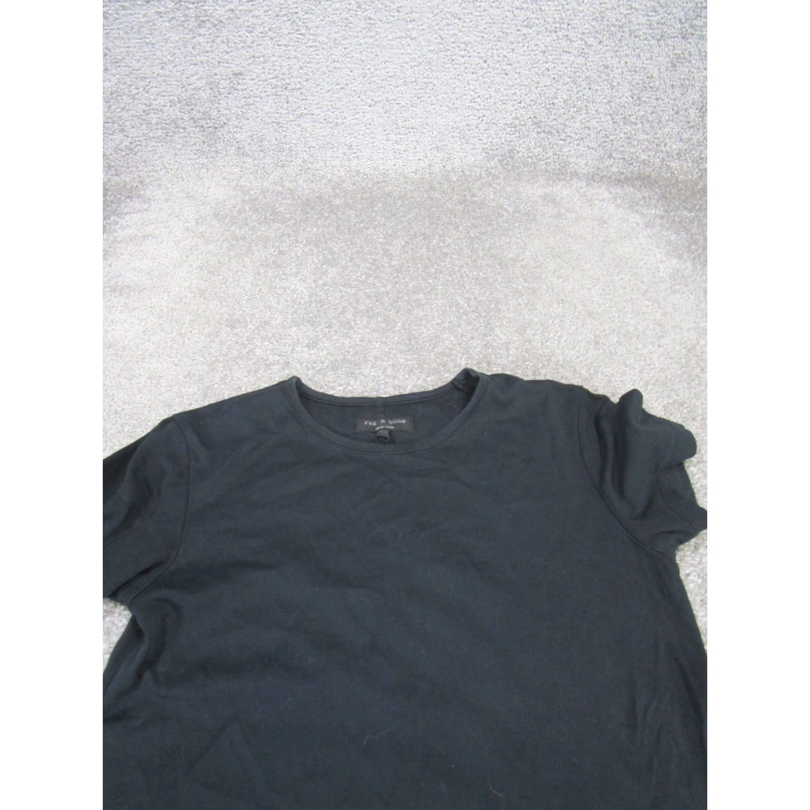 Rag & Bone Rag & Bone Shirt Womens XS Black Cotton Short Sleeve Tee Size XS / US 0-2 / IT 36-38 - 2 Thumbnail
