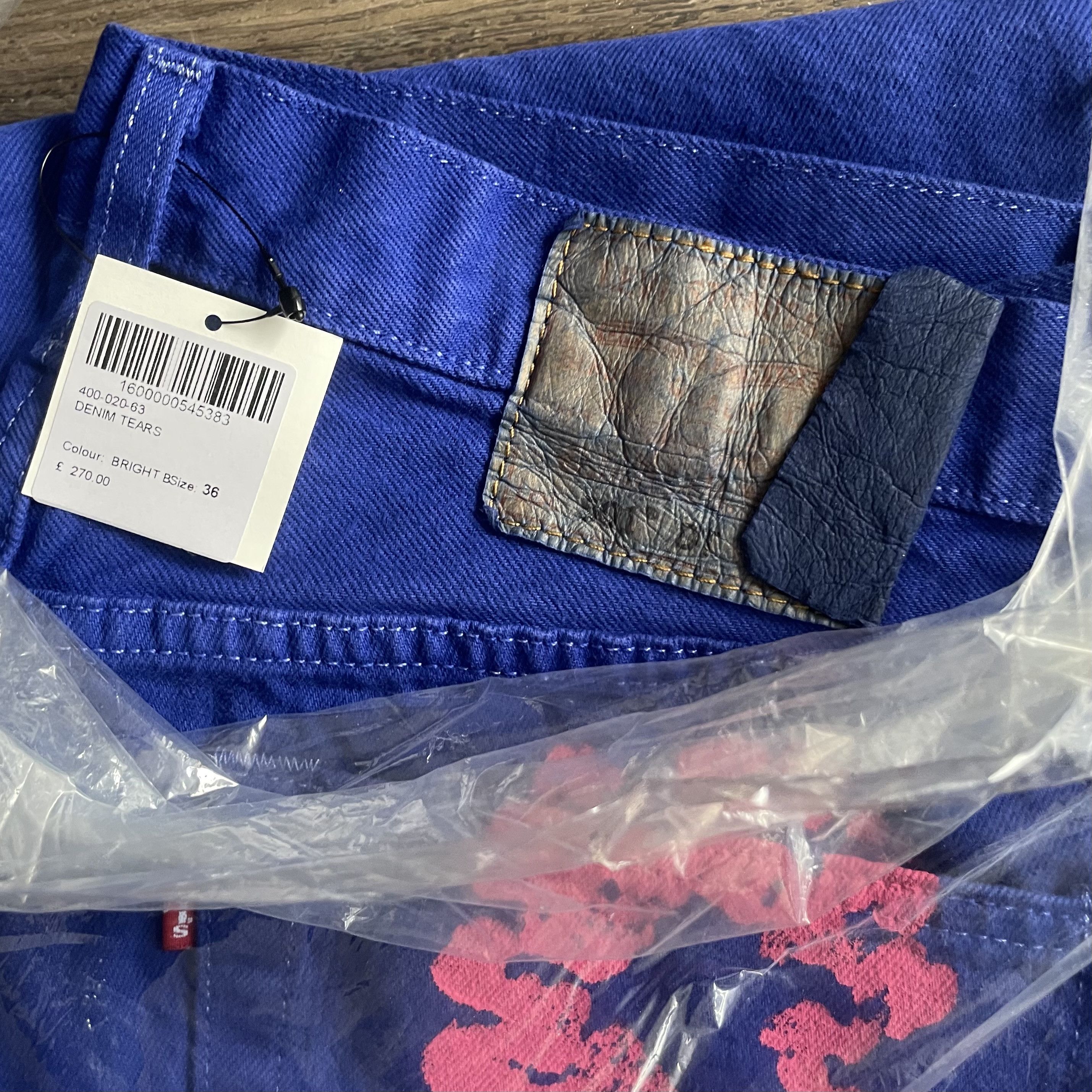 (B).Stroy × DENIM TEARS × Levi's LEVI'S X DENIM TEARS X BSTROY BLUE JEANS Size US 36 / EU 52 - 4 Thumbnail