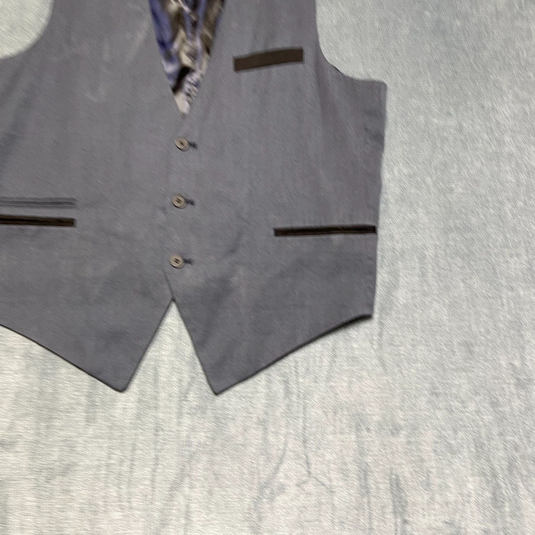 Vintage VINTAGE Public Notices Vest Mens Large Blue Micro Dots Lined Formal Single Breasted Size US L / EU 52-54 / 3 - 2 Thumbnail