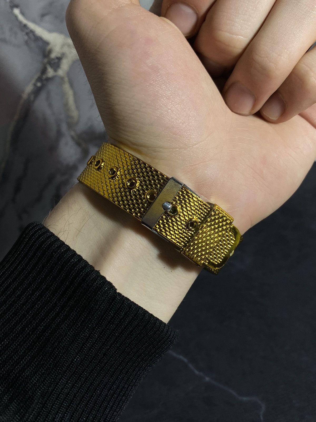 Vintage MEYKEY Skeleton Mechanical Watch Gold Mesh Japanese Brand Size ONE SIZE - 8 Thumbnail
