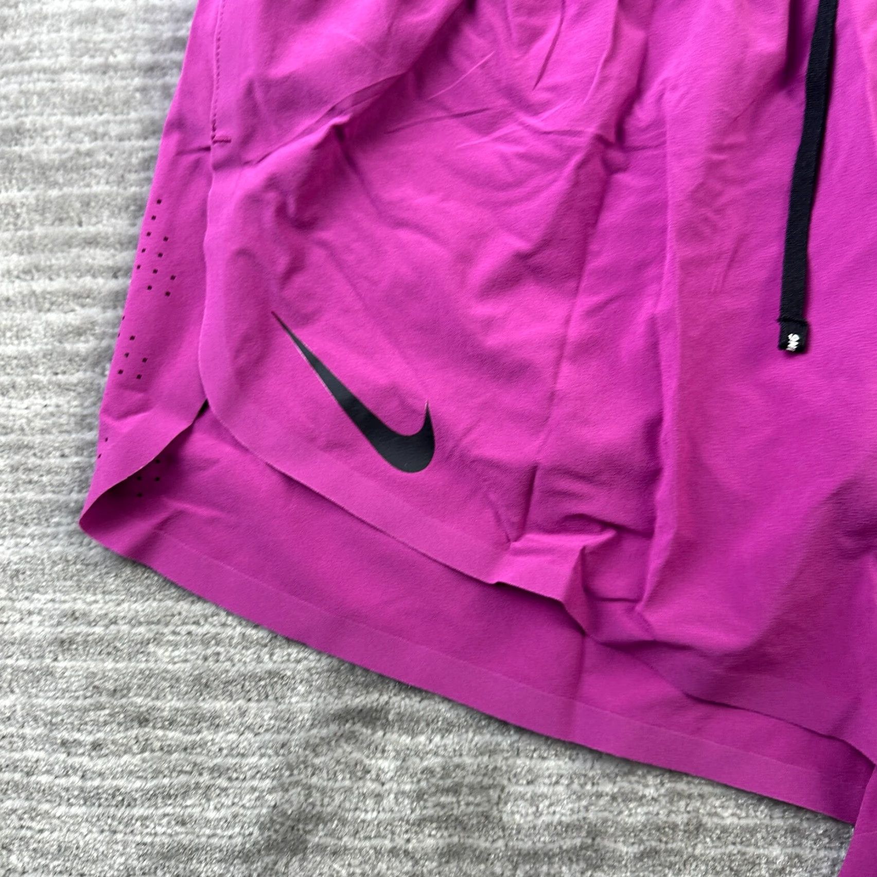 Nike Nike Aeroswift Shorts Mens Large Purple 2" Running Dri Fit ADV Racing Size US 33 - 3 Thumbnail
