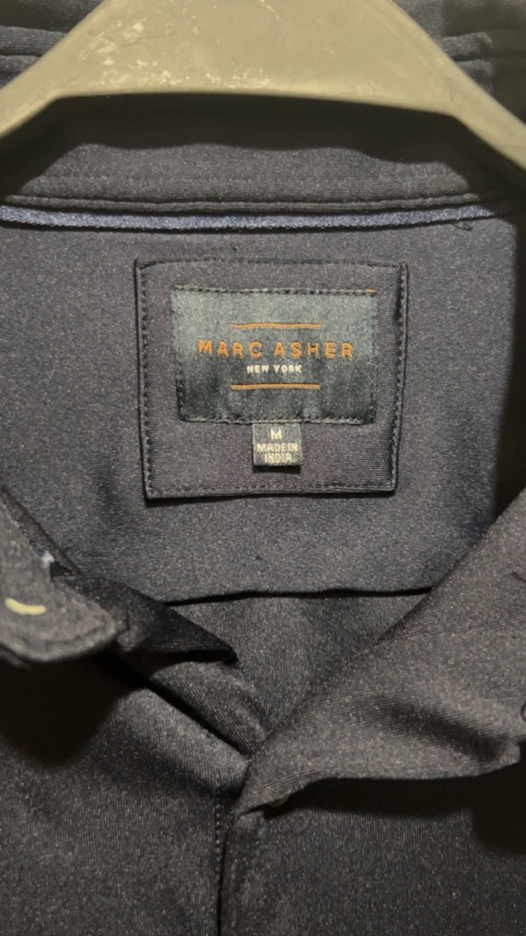 Other Men's Marc Asher Navy Dress Shirt M Size 52S - 3 Thumbnail