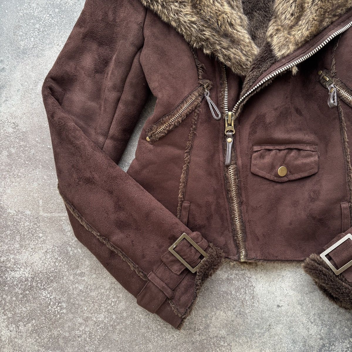 Hysteric Glamour Y2K / Boho Vintage Faux Fur Shearling/Sheepskin Style Jacket Size M / US 6-8 / IT 42-44 - 7 Thumbnail
