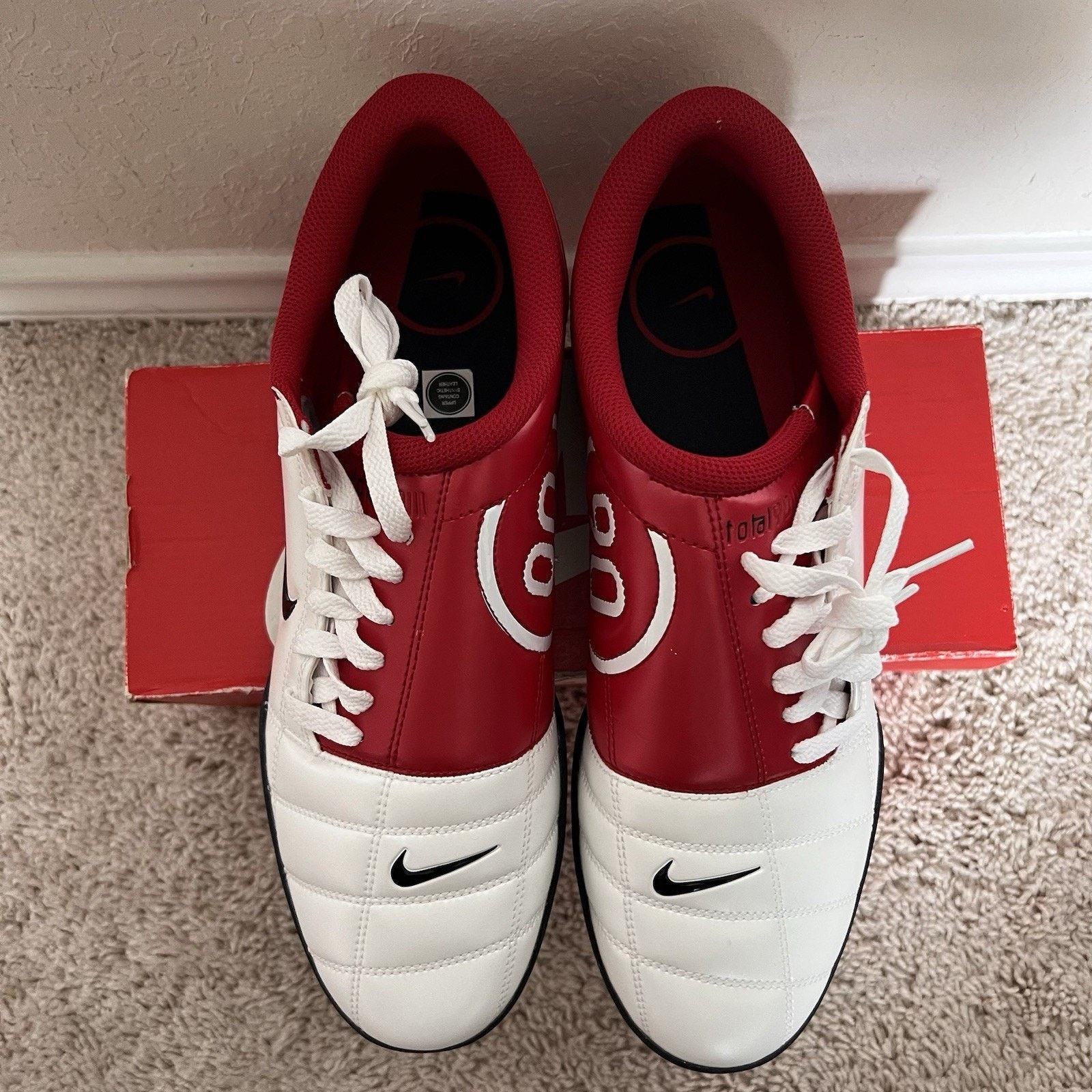 Nike Nike Total 90 White Black Gym Red HQ2851-100 Size 11.5 New Size US 11.5 / EU 44-45 - 4 Thumbnail