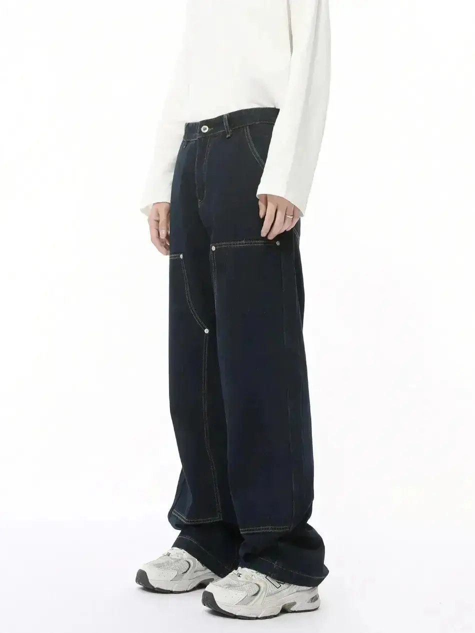 Japanese Brand Retro loose casual high street jeans Size US 32 / EU 48 - 1 Thumbnail
