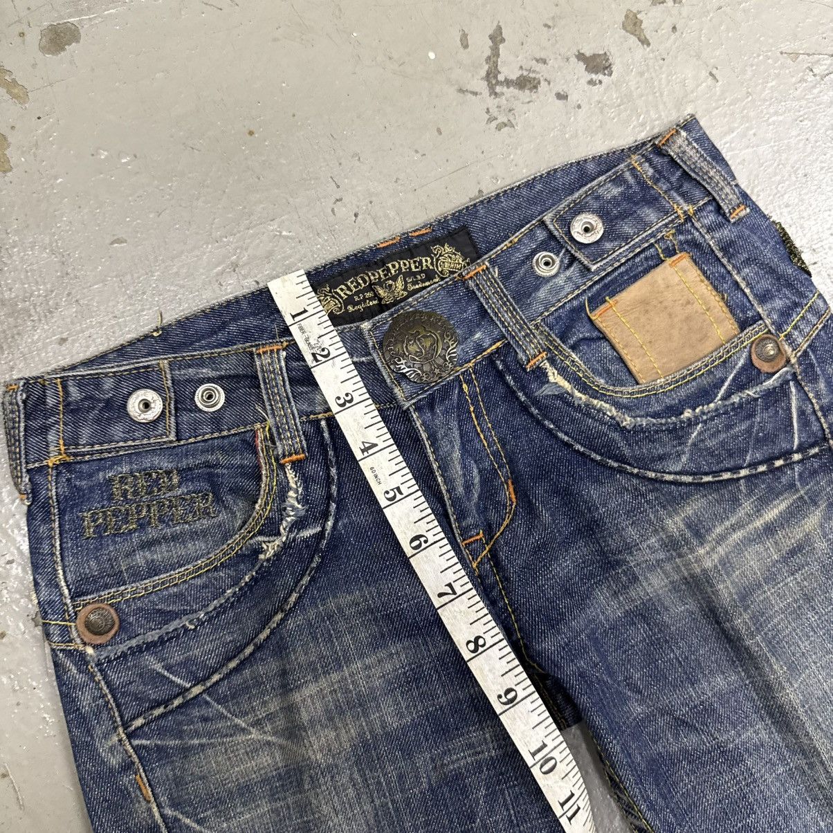 If Six Was Nine Embroidered Red Pepper MudWash Flare Jeans Pants Size US 30 / EU 46 - 5 Thumbnail
