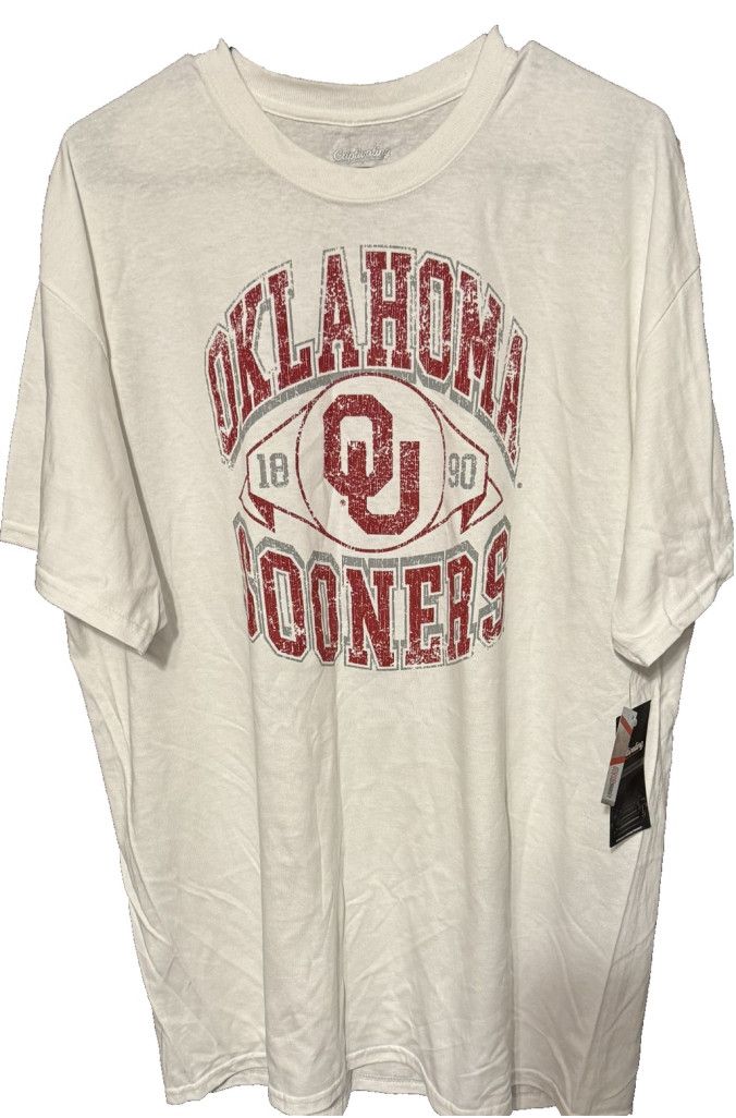 NCAA Oklahoma Sooners White Logo Tee Men's Size XL NEW WITH TAGS Size US XL / EU 56 / 4 - 1 Thumbnail