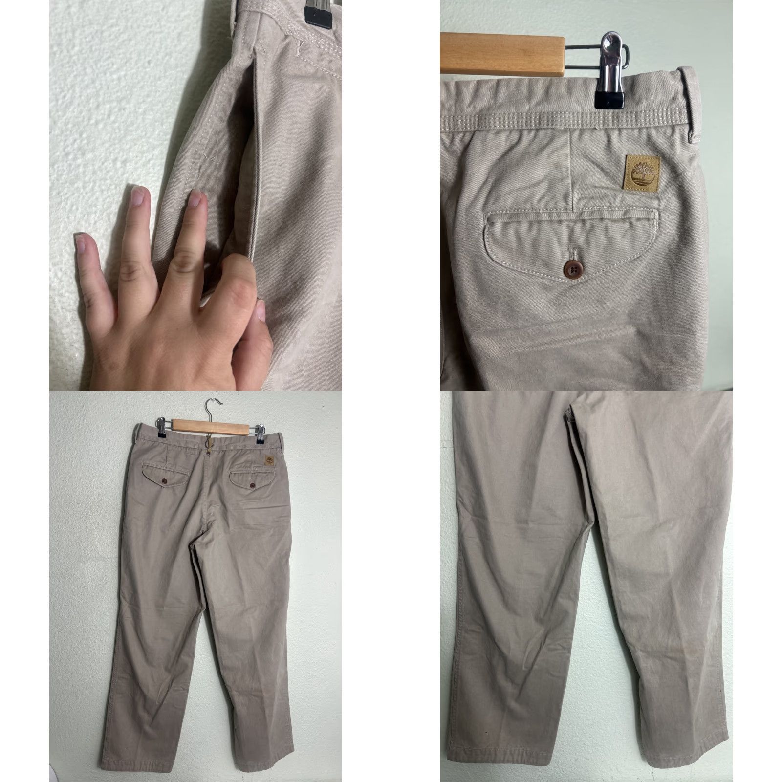 Timberland Timberland Chino Pants Mens 34x32 Regular Cotton Beige Business Mens Size US 34 / EU 50 - 8 Thumbnail