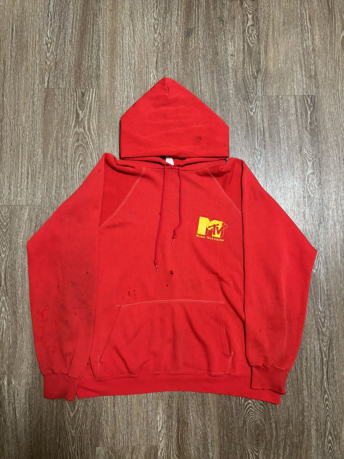 Vintage Thrashed Mtv Hoodie | Grailed