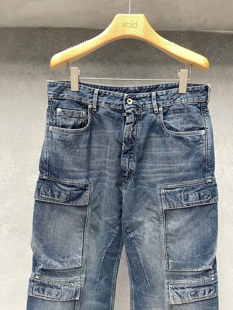 Rick Owens RICK OWENS Cargo Pocket Denim Pants. Size US 32 / EU 48 - 3 Thumbnail