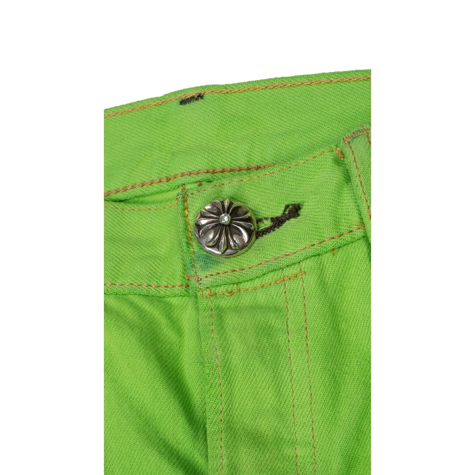 Chrome Hearts Levi's 501 Sex Record Exclusive Cross Patch Green Jeans Size US 36 / EU 52 - 3 Thumbnail