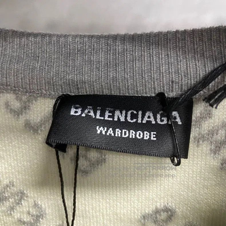 Balenciaga Balenciaga Grey Logo Knit Sweater. Size US XS / EU 42 / 0 - 3 Thumbnail
