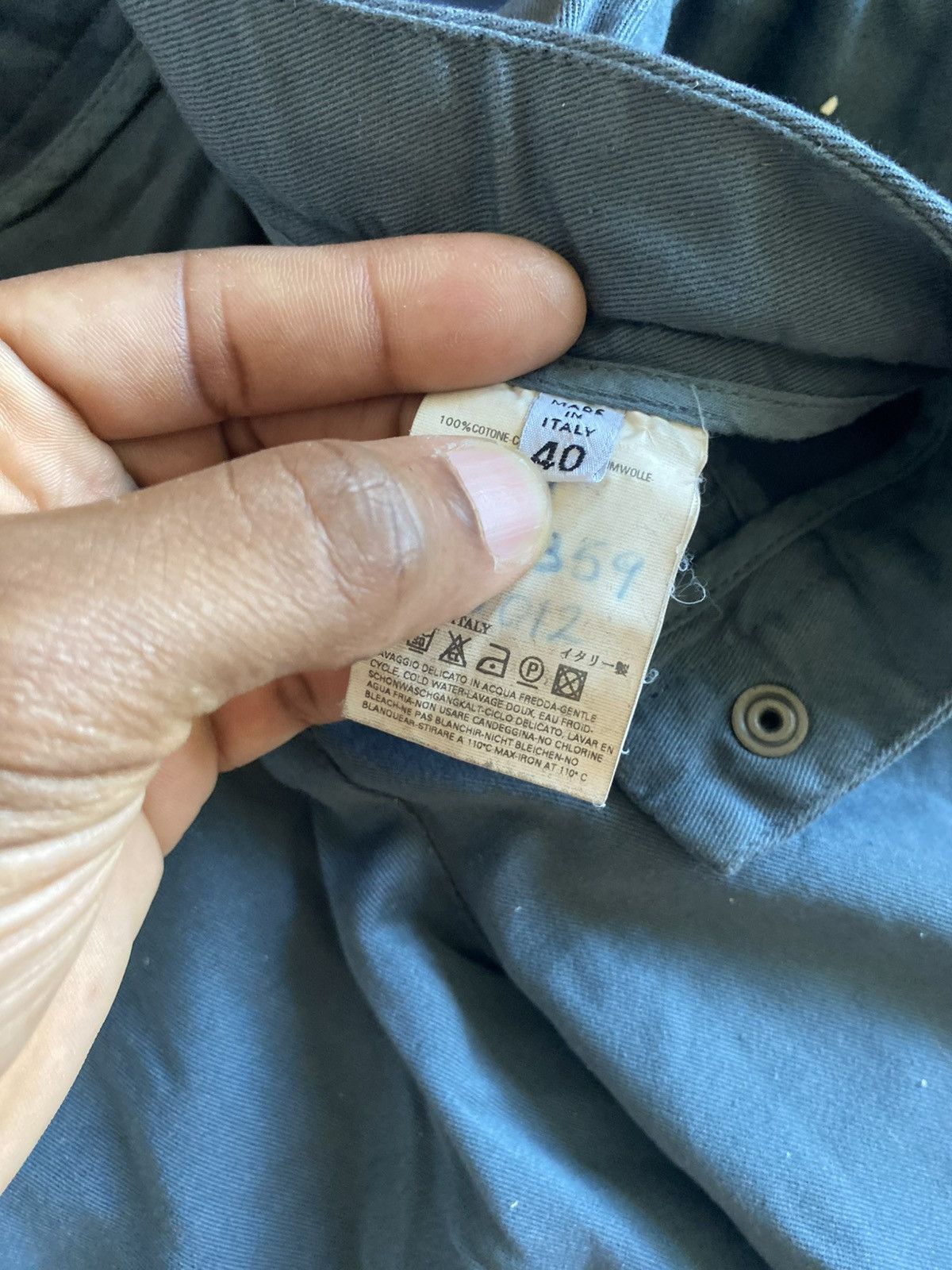 Maison Margiela Line 6 Blue Cotton Pants
