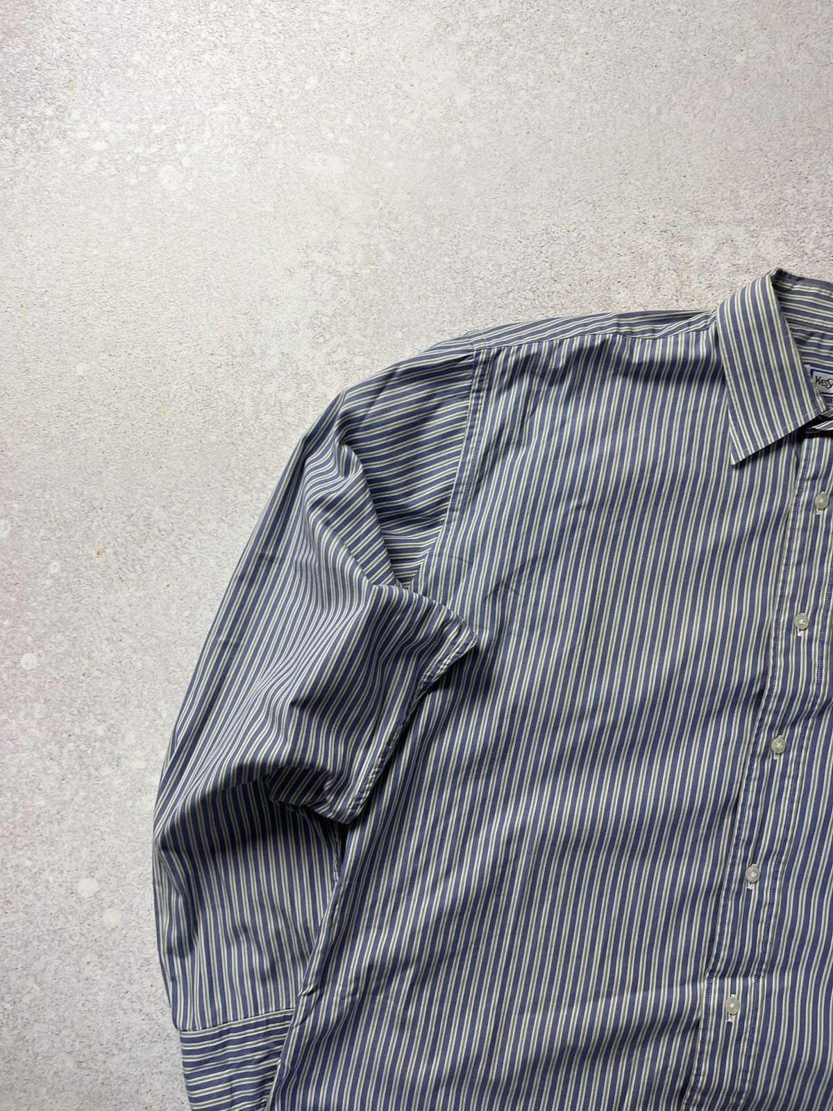 Yves Saint Laurent Yves Saint Laurent YSL vintage striped shirt Size US XL / EU 56 / 4 - 3 Thumbnail