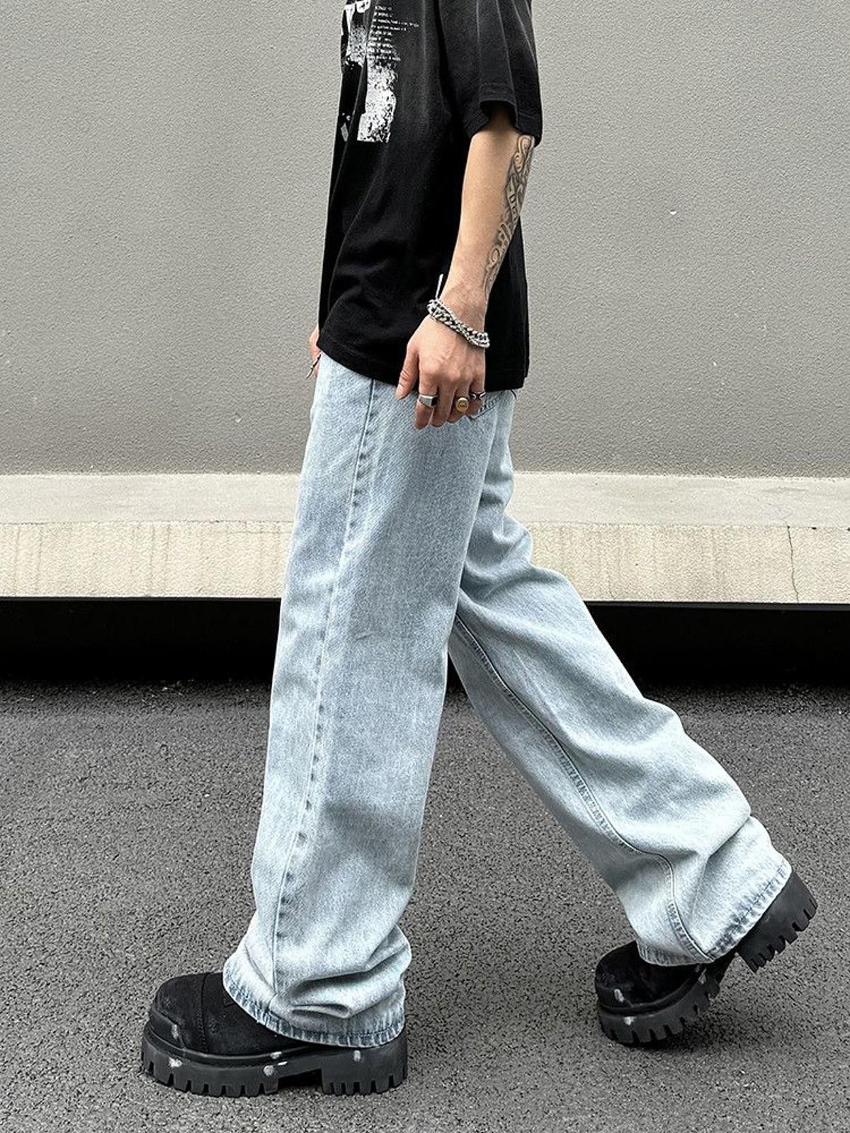 Jean × Vintage Blue Baggy Denim Jeans Size US 32 / EU 48 - 4 Thumbnail
