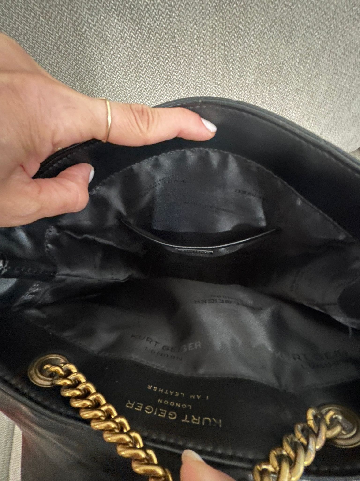 Kurt Geiger Kurt Geiger Leather Kensington Backpack - Black Size ONE SIZE - 6 Thumbnail